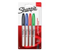 Marqueur permanent Sharpie pointe 1,5 à 3 mm - Pochette de 4