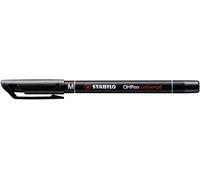 Marqueur permanent - STABILO OHPen - 1 marqueur pointe 1mm - noir