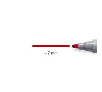 Marqueur permanent Staedtler Lumocolor 356 pointe ogive 2 mm - Pochette de 4 couleurs classiques