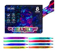 Marqueur phosphorescent - Stylos de maquillage effaçables - Marqueurs temporaires fluorescents phosphorescents - Pour adultes, garçons, filles, fêtes, tissus, travaux manuels