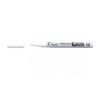 Marqueur pilot feutre permanent encre métallique pointe finenon biseautée polyacétate 4mm blanc