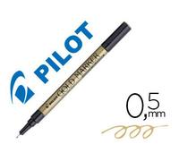 Marqueur pilot feutre permanent encre métallique pointe non bisautée extra fine polyacétate 0.5mm or