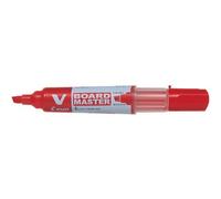 Marqueur pilot v-board master recycle effacable a sec et rechargeable pointe biseautee large 6 mm coloris rouge