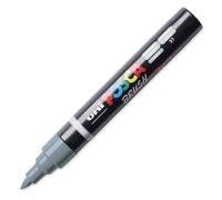 Posca – Marqueur Brush PC-5BR – Pointe semi-flexible moyenne 1-4 mm – Gris