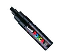 uni Posca Marqueur PC8K Pointe biseautée 8 mm Noir – Lot de 6