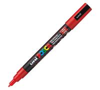 Marqueur Posca PC3M pointe fine de 0,9 à 1,3 mm - rouge