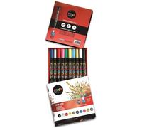 Posca Marqueur pigmentaire PCF-350 Pinceau coloris assortis boîte de 10