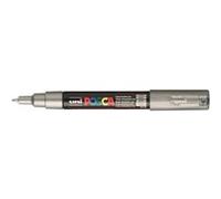 Mitsubishi Pencil Marqueur à pigment PC-1MC Pointe conique extrafine Argent