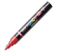 Posca - Marqueur à pigment PC-5BR Brush - Pointe 1-4 mm semi-flexible - Rouge