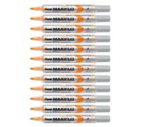 marqueur pour tableau blanc - 12 pièces - orange - avec système de pompage pour encre liquide