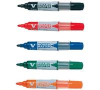 Pilot Pen Marqueur effaçable V-BOARD MASTER encre liquide pointe ogive 1,7 mm – Pochette 5 couleurs
