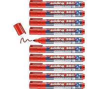 Marqueur Pour Tableaux Blancs - Edding - 360 - Rouge - Pointe Ronde 1,5-3 Mm - Feutre Effaçable