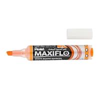 Marqueur pour tableaux blancs - PENTEL - MAXIFLO MWL6 - Pointe biseautée large - Orange opaque - Effaçable