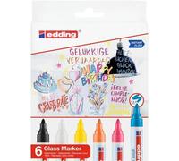Marqueur pour verre edding 95 VE=6x6 pièces assorties