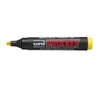 UNI-BALL Lot de 3 Marqueurs Pte biseautée large PROCKEY PM126 5,7mm Jaune