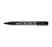 Uni-Ball Réf 9002000 Posca PC3M Marqueur Pointe fine Trait 0,9 à 1,3 mm Noir Lot de 12 (Import Royaume Uni)
