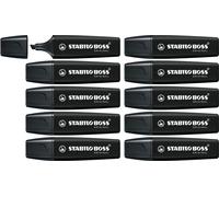 Marqueur - STABILO BOSS ORIGINAL Marker - lot x 10 feutres marqueurs - noir Natu