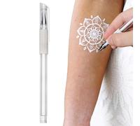Marqueur temporaire pour la peau - Stylo blanc de 2,5 cm | Marqueur corporel soluble dans l'eau - Encre sûre pour et adultes - Dessin créatif et - Utilisation d'Halloween