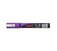 Marqueur uniball craie chalk pointe fine 2/3mm idéal ardoises vitrines résiste pluie couleur lumineuse violet