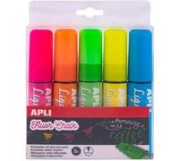 Marqueurs à craie liquide Apli - Pointe parallèle 10x15mm - Couleurs assorties pour tableaux noirs et surfaces non poreuses G