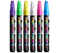 Marqueurs à craie pour verre lavables, marqueur à craie pour fenêtre, 6 couleurs marqueurs à craie pour verre, stylos de fenêtre colorés, dessin, artiste, cadeaux de Pâques
