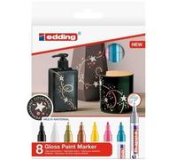 Marqueurs À Peinture - Edding - 750 - 8 Pcs - Multicolore - Indélébile - Opaque