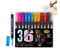 Marqueurs à peinture pailletée Feutres Scintillants pour Écrire Colorier | Marqueurs Shimmer pour Garçons Adultes Maison École Journaling Scrapbook Loisirs Créatifs Artisanat