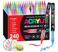 Marqueurs acryliques GUANGNA 240 couleurs - Set peinture acrylique pointe fine 3mm