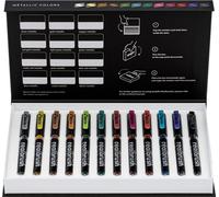 Marqueurs acryliques KARIN RealBrush Metallic, 12pcs