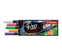 Etui Carton De 5 Marqueurs Stabilo Free Acrylic T100 - Pointe Fine - Set Spring
