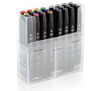 Marqueurs alcool double face Fine & Chisel TOUCH, 24 pièces