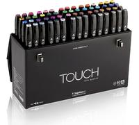 Marqueurs alcool double face Fine & Chisel TOUCH, 60pcs basic A in case