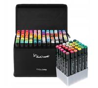 Marqueurs - ANTCOOL - Set de 40 couleurs - Double pointe - Indélébile - Opaque
