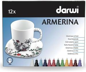 Marqueurs ARMERINA pour porcelaine sans cuisson 12 x 6 ml