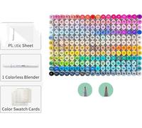 Marqueurs artistiques, double pointe, 216 couleurs vives, pinceau fin 216 CLR