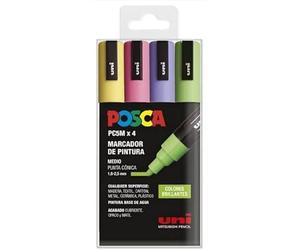 Marqueurs - Craftelier - Lot De 4 Pc5m - Pointe Conique Moyenne - Couleur Citronier - Indélébile