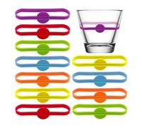 Marqueurs De Boissons - Breloques Colorées En Silicone Pour Verres À Vin, Anneaux D'identification De Boissons Réutilisables Pour Tasses En Verre, Flûtes À Champagne Et Verres À Cocktail | Accessoires
