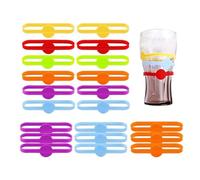 Marqueurs De Boissons - Breloques Colorées En Silicone Pour Verres À Vin, Anneaux D'identification De Boissons Réutilisables Pour Tasses En Verre, Flûtes À Champagne Et Verres À Cocktail | Accessoires
