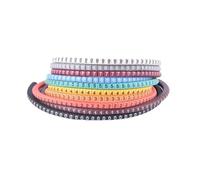 Marqueurs de câble, marqueur métallique, 500 pièces EC-0/1/2/3 fil 0 à 9 for taille 1,5/2,5/4,0/6. Marquage d'étiquette marqueurs tube numéro coloré mm²(Ec 3)
