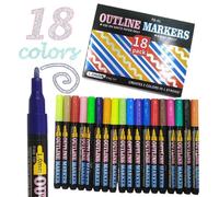 Marqueurs de couleur - 12/18 marqueurs de couleurs assorties à séchage rapide, kit de marqueurs pour , pour peinture, dessin, marquage, journalisation, étude, notes, artistes et