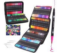 Marqueurs de dessin 132, stylos pinceaux double pointe, feutres colorier pour livres coloriage BROSSE POUR PEINDRE