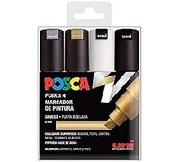 Marqueurs De Peinture - Uni-Ball - Set Pc 8k Gswb - Lot De 4 - Pointe 6 À 8 Mm - Opaque - Rechargeables