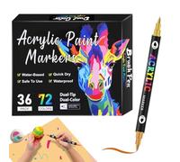 Marqueurs double face - Stylos à dessin double pointe, ensemble pinceau et feutre fin | Stylos à croquis, surligneur pour journal, outils de coloriage pour artistes, kit de marqueurs pour lettrage, fo
