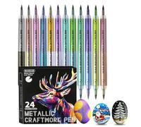 Marqueurs - Écriture lisse à double extrémité - Stylos de peinture à l'huile pour scrapbooking, album photo, carton, céramique, toile, enfants, adultes, maison, école, salle de classe