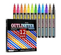 Marqueurs fluorescents | Marqueurs à séchage rapide dans des couleurs variées, ensemble artistique pour , pour dessiner, surligner, journal, étude, notes