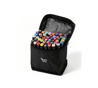 Marqueurs Génération 5 huile-alcool double pointe 1-6mm - Lot de 48 - Avec sac de crayon