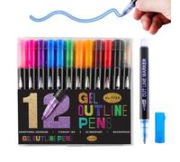 Marqueurs Pailletés Feutres Scintillants pour Écrire Colorier Dessiner | Marqueurs Shimmer pour Garçons Adultes Maison École Journaling Scrapbook Loisirs Créatifs Artisanat