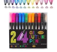 Marqueurs Pailletés Feutres Scintillants pour Écrire Colorier Dessiner | Marqueurs Shimmer pour Garçons Adultes Maison École Journaling Scrapbook Loisirs Créatifs Artisanat