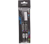 Pébéo 580896 4ARTIST Marker Set Duo 4+4MM, Peinture, Noir/Blanc, 21 x 8 x 3 cm