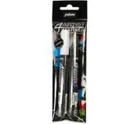 Marqueurs Peinture à l'huile - 4Artist Marker Pébéo - Blanc et Noir - 4 mm - 2 pcs Noir G